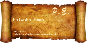 Paluska Emma névjegykártya