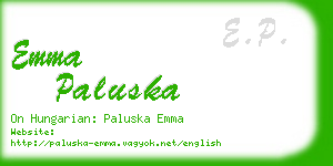 emma paluska business card